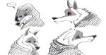  anthro canid canine canis clothed clothing death_(puss_in_boots) dreamworks ears_back ears_down fluffy frown looking_at_viewer male mammal pivoted_ears puss_in_boots_(dreamworks) red_eyes sad side_eye solo ultimatellurker unimpressed wolf 
