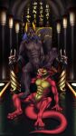  absurd_res anubis chackal chair deity dragon egyptian egyptian_mythology feet full-length_portrait furniture genitals gold hi_res master middle_eastern_mythology mythology paws penis portrait throne 