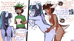  absurd_res against_surface against_wall anthro deer delivery_(commerce) delivery_employee duo equid equine fan_character female from_behind_position hi_res horn humor indigo_night(oc) male male/female mammal moan naet pegasus sex speech_bubble text wings 