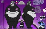  2023 4_toes absurd_res anthro bear belly belly_overhang big_belly big_butt butt cellulite english_text feet female giant_panda hi_res huge_butt huge_filesize mammal model_sheet morbidly_obese morbidly_obese_anthro morbidly_obese_female nicole_alana nude obese obese_anthro obese_female overweight overweight_anthro overweight_female puhba solo text toes 