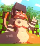  3d_(artwork) 5_fingers animal_humanoid anthro big_breasts blush blush_lines breasts canid canine clothed clothing collar coresvoid digital_media_(artwork) domestic_cat epic_games felid feline felis female fingers fortnite fur genitals hi_res humanoid looking_at_viewer mammal meow_skulls_(fortnite) microsoft mine-imator minecraft mojang nipple_piercing nipples open_mouth piercing pussy simple_background solo tail xbox_game_studios yellow_eyes 