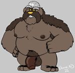  anthro charmcharmcharm chubby_belly chubby_male foreskin game_freak generation_9_pokemon genitals hi_res mabosstiff male nintendo nude nude_male overweight overweight_male penis pokemon pokemon_(species) pubes solo 