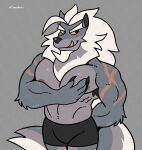  anthro armpit_hair body_hair canid canine canis gentleman golden_fang grey_hair hair hi_res male mammal muscular nipples old scar smash_legends solo tadaoardo were werecanid werecanine werewolf white_hair wolf wolfgang_(smash_legends) 