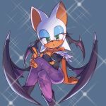  anthro armwear bat boots capcom clothing cosplay crossed_legs darkstalkers detached_sleeves eyeshadow female footwear fur hi_res legwear leotard makeup mammal morrigan_aensland pantyhose rouge_the_bat sa_ssssa sega solo sonic_the_hedgehog_(series) sparkles white_body white_fur wings 