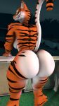  3d_(artwork) anthro big_butt breasts bubble_butt butt close-up digital_media_(artwork) felid female hi_res huge_butt kyleroo looking_at_viewer looking_back mammal muscular night nude outside pantherine petruz_(copyright) presenting presenting_hindquarters raised_tail rear_view side_boob smile solo source_filmmaker tail tiger tiger_(petruz) yellow_eyes 