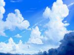  blue_theme cloud cloudy_sky commentary_request contrail cumulonimbus_cloud day furumiya-underson highres no_humans original outdoors scenery sky sky_focus sunlight 