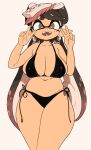 animal_humanoid big_breasts bikini breasts callie_(splatoon) cephalopod cephalopod_humanoid clothing double_v_sign ear_piercing ear_ring female gesture hi_res huge_breasts humanoid humanoid_pointy_ears inkling looking_at_viewer marine marine_humanoid mollusk mollusk_humanoid nintendo not_furry open_mouth open_smile piercing pseudo_hair ring_piercing simple_background smile solo splatoon swimwear tentacle_hair tentacles v_sign white_background yuta_agc 