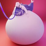 2020 3d_(artwork) air_inflation anthro belly belly_expansion belly_inflation big_belly big_breasts big_butt bovid breasts butt caprine cheek_bulge clothing digital_media_(artwork) expansion eyelashes eyes_closed female front_view goat hand_on_stomach horn hose hose_inflation hyper hyper_belly immobile inflation inflation_fetish lying mammal on_front pressurepurse puffed_cheeks purple_clothing purple_hose purple_robe red_background robe simple_background solo toriel undertale_(series) white_body white_ears white_horn 