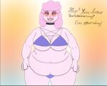  anthro belly belly_overhang big_belly big_breasts big_butt bikini blush breasts butt candy_cotton canid canine canis choker chubby_anthro chubby_female clothing domestic_dog eyewear female glasses hands_on_hips huge_belly huge_breasts huge_butt hungry isamyrart jewelry looking_at_viewer mammal necklace overweight overweight_anthro overweight_female poodle solo swimwear thick_thighs 