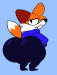  anthro big_butt butt canid canine clothing colelucario fox hi_res hoodie looking_at_viewer male mammal presenting presenting_hindquarters solo topwear 