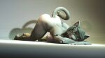  16:9 2022 3d_(artwork) all_fours anthro ass_up bedroom_eyes big_breasts breasts bubble_butt butt detailed_background digital_media_(artwork) domestic_cat felid feline felis female fingers fluffy fluffy_tail fur green_eyes grey_body grey_fur grey_hair hair hi_res inner_ear_fluff long_tail looking_at_viewer mammal multicolored_body multicolored_fur narrowed_eyes nude seductive short_hair smile solo source_filmmaker tail thick_thighs tuft two_tone_body two_tone_fur viper-desires white_body white_fur wide_hips widescreen 