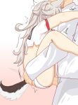  1boy 1girl animal_ears ass azur_lane clothed_sex crop_top dog_girl grey_hair in_heat no_pants panties sbeve2004 sex shaking shirt suspended_congress tail underwear vaginal white_shirt wolf_ears wolf_girl wolf_tail yuudachi_(azur_lane) 