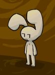  aliasing big_ears cosmic_rabbit cosmic_rabbit_(species) frown fur half-closed_eyes justice_watch jwatch lagomorph leporid looking_aside looking_at_viewer mammal narrowed_eyes rabbit simple_background simple_eyes standing white_body white_fur 