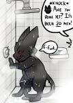  anthro balls bathing bodily_fluids cartoon_network cum domestic_cat erection felid feline felis genital_fluids genitals hi_res kay_but_gayer male mammal mao_mao:_heroes_of_pure_heart masturbation mature_male nude penis shin_mao short_stack shower showering solo water 