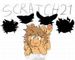  anthro artist_name blush brown_hair brown_mane cheek_tuft chest_tuft digital_drawing_(artwork) digital_media_(artwork) facial_tuft fangs felid fur hair happy head_on_hand hi_res inner_ear_fluff lion lying male mammal mane matt_(scratch21) nude on_front pantherine paper paper_sheet pattern_background pawpads pencil_(object) scratch21 scrimblo silhouette simple_background smile solo teeth text tuft writing_text yellow_body yellow_fur 