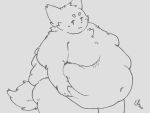  2d_animation 4:3 animated anthro belly belly_overhang belly_play big_belly bouncing_belly canid canine kemono love_handles male mammal moob_grab moob_grope moobs morbidly_obese morbidly_obese_anthro morbidly_obese_male navel nude obese obese_anthro obese_male orunium overweight overweight_anthro overweight_male short_playtime simple_background solo tail tail_motion tailwag 