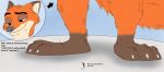  2022 3_toes anthro barefoot black_nose blurred_background brown_body brown_fur canid canine colored cutaway dialogue digital_drawing_(artwork) digital_media_(artwork) disney duo english_text exclamation_point feet female foot_focus fox fur green_eyes hi_res judy_hopps lagomorph larger_anthro larger_male leporid macro male mammal micro motion_lines nick_wilde orange_body orange_fur paws plantigrade rabbit simple_background size_difference smaller_anthro smaller_female smellslikejavier stick_figure tail text toes white_body white_fur zootopia 