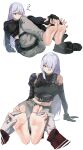 1girl absurdres ak-15_(girls&#039;_frontline) barefoot er_ling_balu feet feet_up foot_focus girls&#039;_frontline highres looking_at_viewer no_shoes soles toe_scrunch toes 