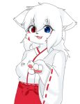  anthro asian_clothing blush breasts canid canine canis canxue canxue_(character) clothed clothing east_asian_clothing female fingers fox fur hair holyhorizon japanese_clothing long_hair mammal medium_breasts pawpads portrait smile solo young 