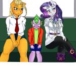  00284_(character) andromorph anthro breasts duo female friendship_is_magic hasbro humanoid intersex lazulito male male/female my_little_pony rarity_(mlp) spike_(mlp) train vehicle 