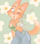  &lt;3 2023 absurd_res anthro breasts canid canine clothed clothing diane_foxington digital_media_(artwork) dreamworks female fox fully_clothed fur hi_res inner_ear_fluff looking_at_viewer mammal memegmu one_eye_closed orange_body orange_fur signature solo the_bad_guys tuft wink 