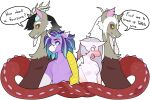  alpha_channel anthro chimera dialogue discord_(mlp) draconequus equid equine female friendship_is_magic group hasbro horn male mammal my_little_pony shortbred unicorn 