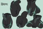  2022 anthro anus artist_name backsack balls barely_visible_anus black_balls black_markings butt butt_shot character_name crotch_shot dragon erection flaccid genital_markings genitals glans green_background green_markings grey_body grey_penis icy-marth illara_(icy-marth) knot male markings model_sheet multiple_poses nude patreon_link penis penis_markings pose presenting presenting_hindquarters presenting_penis raised_tail simple_background sitting solo subscribestar_link subscribestar_logo tail urethra 