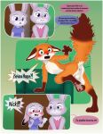  absurd_res anthro anus ass_up bodily_fluids bonnie_hopps border butt cum disney embarrassed embarrassed_nude_male female fluffy fluffy_tail furniture genital_fluids group hi_res judy_hopps male male/female nick_wilde presenting presenting_anus presenting_balls presenting_hindquarters raised_tail sofa speech_bubble surprised_expression tail trio unolvidadomas white_border zootopia 