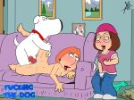  anthro bestiality brian_griffin canid canine family_guy female feral group hi_res human lois_griffin male male/female mammal meg_griffin trio xoti_(artist) 