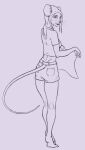  2022 anthro barefoot bottomwear breasts clothing feet female hair hi_res holding_object looking_at_viewer looking_back looking_back_at_viewer lord_magicpants mammal mouse murid murine rodent shirt shorts simple_background smile solo standing tail topwear 