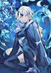  1girl absurdres armor armored_dress black_cape black_thighhighs blonde_hair blue_eyes braid cape closed_mouth commentary_request dress fate/apocrypha fate/grand_order fate_(series) hair_between_eyes headpiece highres jeanne_d&#039;arc_(fate) jeanne_d&#039;arc_(ruler)_(fate) long_braid long_hair looking_at_viewer plackart single_braid sitting smile solo thighhighs very_long_hair yuzu_(pixiv_54192275) 