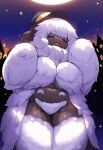  anthro big_breasts black_body black_ears blush bovid breasts caprine city clothing ears_down eyes_closed female fur glistening glistening_body hat headgear headwear hi_res horn kishibe mammal moon navel night open_mouth panties pivoted_ears sheep sky smile solo standing star starry_sky thick_thighs under_boob underwear white_body white_clothing white_fur white_panties white_underwear wide_hips witch_hat 