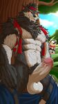  2023 abs anthro balls bear being_watched belt biceps biped bottomwear canid canine canis clothed clothing cloud day digital_media_(artwork) dingding_(artist) dire_(fortnite) epic_games erection eyebrows foreskin fortnite fur genitals glans grey_body grey_fur group hi_res humanoid_genitalia humanoid_penis looking_at_another male male/male mammal muscular muscular_anthro muscular_male navel no_underwear open_bottomwear open_clothing open_pants pants pecs penis plant polar_bear polar_patroller pubes retracted_foreskin sharp_teeth sky smile solo_focus standing teeth tree trio ursine vein veiny_penis wendell_(fortnite) were werecanid werecanine werewolf wolf 