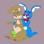  absurd_res animatronic anthro balls bedroom_eyes bow_tie buckteeth duo erection five_nights_at_freddy&#039;s five_nights_at_freddy&#039;s_2 five_nights_at_freddy&#039;s_vr:help_wanted foreskin fuzefurry genitals glitchtrap green_balls green_penis hi_res humanoid_genitalia humanoid_penis lagomorph leporid looking_at_another machine male male/male mammal narrowed_eyes penis rabbit robot scottgames seductive teeth toy_bonnie_(fnaf) whiskers 