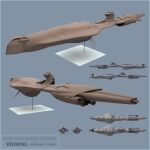  3d battleship_(eve_online) commentary concept_art eve_online highres military_vehicle multiple_views no_humans original pinarci reference_sheet science_fiction spacecraft thrusters 