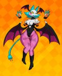  absurd_res anthro bat_wings breasts camel_toe capcom cleavage clothed clothing cosplay costume darkstalkers deltarune diamond_grenadier disembodied_hand felid feline female floating_hands halloween hi_res holidays mammal membrane_(anatomy) membranous_wings morrigan_aensland solo tasque_manager thick_thighs undertale_(series) wings 
