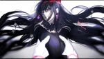  akemi_homura akuma_homura baba2499 black_hair dark_orb_(madoka_magica) dress earrings grief_seed highres holding_hands jewelry kaname_madoka mahou_shoujo_madoka_magica mahou_shoujo_madoka_magica:_hangyaku_no_monogatari pov purple_eyes red_ribbon ribbon soul_gem 