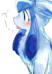  ambiguous_gender blush chiyosuke_masin colored_sketch eeveelution eyelashes generation_4_pokemon glaceon japanese_text nintendo pokemon pokemon_(species) side_view simple_background sketch solo standing text tongue tongue_out white_background 