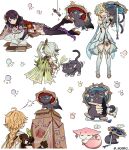  ... 1boy 3girls :3 :p absurdres aether_(genshin_impact) afterimage ahoge akanbe angry armor artist_name belt bite_mark black_gloves black_thighhighs blonde_hair blue_cape blue_ribbon blunt_bangs book boots box bracelet braid braided_ponytail bridal_gauntlets cape cardboard_box cat cat_teaser closed_eyes closed_mouth commentary_request cushion dress earrings eighth_note expressionless fangs flower genshin_impact gloves gnosis_(genshin_impact) gradient_hair green_cape green_hair hair_flower hair_ornament hand_up hat head_rest highres japanese_clothes jewelry jingasa kimono korean_commentary leaf_hair_ornament long_hair lumine_(genshin_impact) lying motion_lines multicolored_hair multiple_girls multiple_views musical_note nahida_(genshin_impact) off_shoulder on_side open_book open_mouth parted_bangs partially_fingerless_gloves paw_print paw_print_background pawpads pillosopi pointy_ears purple_eyes purple_hair purple_kimono raiden_shogun reading ribbon sandals scaramouche_(cat)_(genshin_impact) scaramouche_(genshin_impact) short_hair shoulder_armor side_ponytail sidelocks simple_background single_braid sleeveless sleeveless_dress smile sparkle speech_bubble spoken_ellipsis spoken_musical_note squatting standing sweatdrop tassel teeth thigh_belt thigh_strap thighhighs tongue tongue_out trembling twitter_username very_long_hair wanderer_(genshin_impact) white_background white_dress white_flower white_footwear white_hair yae_miko yae_miko_(fox) 
