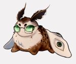 ambiguous_gender antennae_(anatomy) arthropod avatar_(tma) beholding_(tma) chibi entity_(tma) eyebrows eyewear feral fluffy glasses insect insect_wings jonathan_sims lepidopteran lepidopteran_wings liechi moth multi_eye solo the_magnus_archives wings 