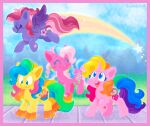  alphabittle_(g3) ambiguous_gender cotton_candy_(mlp) cutie_mark earth_pony equid equine feathered_wings feathers feral freckles group hair hasbro heart_(marking) hi_res horn horse mammal mlp_g3 multicolored_hair multicolored_tail my_little_pony open_mouth open_smile pegasus pony pre-g4 prick_ears rainbow_hair rainbow_tail rarity_(g3) raystarkitty roller_skates smile starsong_(pre-g4) tail unicorn unicorn_horn wings 