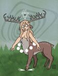  2021 2_horns 5_fingers abstract_background antlers artist_name black_text blonde_hair bodily_fluids breasts brown_body brown_ears brown_fur cloven_hooves colored convenient_censorship countershading crying dated deer deer_taur digital_drawing_(artwork) digital_media_(artwork) ears_down emanata empty_eyes english_text evergreen_tree eyelashes female fingers front_view full-length_portrait fur glowing glowing_orb grass green_background grey_body grey_countershading hair hair_between_eyes hair_covering_breasts hi_res hooves horn impact_emanata logo long_hair magic magic_user mammal mammal_taur markings nude nude_female nude_taur open_mouth orb pine_tree pivoted_ears plant portrait quadruped red_text scp-166 scp-4971-nabla scp_foundation scut_tail short_tail signature simple_background solo spiral spiral_background spots spotted_body spotted_fur spotted_markings standing tail taur tears text three-quarter_view tree tuft unguligrade zal-cryptid 