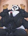  2023 absurd_res anal anthro balls bear black_body black_nose daichi_akimichi dreamworks duo erection genitals giant_panda hi_res kung_fu_panda male male/male mammal master_po_ping moobs navel nipples overweight overweight_male penis sex white_body 