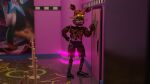  3_toes 4_toes animatronic anonymous_artist anthro carpet claws door feet female five_nights_at_freddy&#039;s five_nights_at_freddy&#039;s:_security_breach five_nights_at_freddy&#039;s_4 food foxofnightmares glamrock_chica_(fnaf) glowing glowing_eyes guitar hand_on_hip hi_res hook hook_hand humanoid knocking knocking_on_door machine male musical_instrument nightmare_foxy_(fnaf) pink_wall pizza plucked_string_instrument poster red_body robot robot_humanoid scottgames solo steel_wool_studios string_instrument toe_claws toes wall_(structure) white_body yellow_eyes 