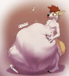  abdominal_bulge anthro canid canine digestion digestion_noises hi_res holding_stomach lunlunfox male mammal pushing_out resisting rumbling_stomach scraps_(bigscraps) solo tongue tongue_out vore 