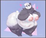  &lt;3 2023 absurd_res anthro areola bear bedroom_eyes belly big_belly big_breasts black_body black_fur blue_eyes breasts female fur giant_panda gillpanda_(character) hair hi_res looking_at_viewer mammal narrowed_eyes navel nipples nude obese obese_anthro obese_female overweight overweight_anthro overweight_female pineconedraws seductive signature simple_background smile solo thick_thighs white_body white_fur white_hair wide_hips 
