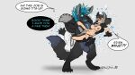  absurd_res adalore animal_genitalia animal_penis anthro balls blue_body blue_fur breasts canid canine canine_genitalia canine_penis carrying_another clothed clothing dark_body dark_fur dialogue dipstick_tail dominant dominant_male duo female fox fur gender_transformation genitals grey_body grey_fur hair haurbus hi_res human human_hair human_on_anthro imminent_sex interspecies intraspecies knot male male/female male/male mammal markings mohawk mostly_nude mtf_transformation nude_anthro partially_clothed penis pussy tail tail_markings text transformation underwear underwear_down 