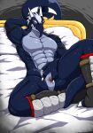  bed delga dragon furniture hi_res kuromaru male on_bed ryuukikeito sitting sitting_on_bed 