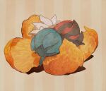  3boys aoki_(fumomo) ball black_fur black_hair blue_fur blue_hair body_fur commentary_request food food_focus fruit furry furry_male male_focus mandarin_orange mini_person miniboy multicolored_hair multiple_boys orange_background partial_commentary red_hair shadow_the_hedgehog silver_the_hedgehog simple_background sonic_(series) sonic_the_hedgehog spiked_hair streaked_hair striped striped_background tail two-tone_hair white_fur white_hair 