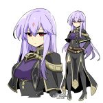  1girl alternate_costume breasts dark_persona expressionless fire_emblem fire_emblem:_genealogy_of_the_holy_war julia_(fire_emblem) looking_at_viewer medium_breasts possessed purple_hair red_eyes staring yukia_(firstaid0) 